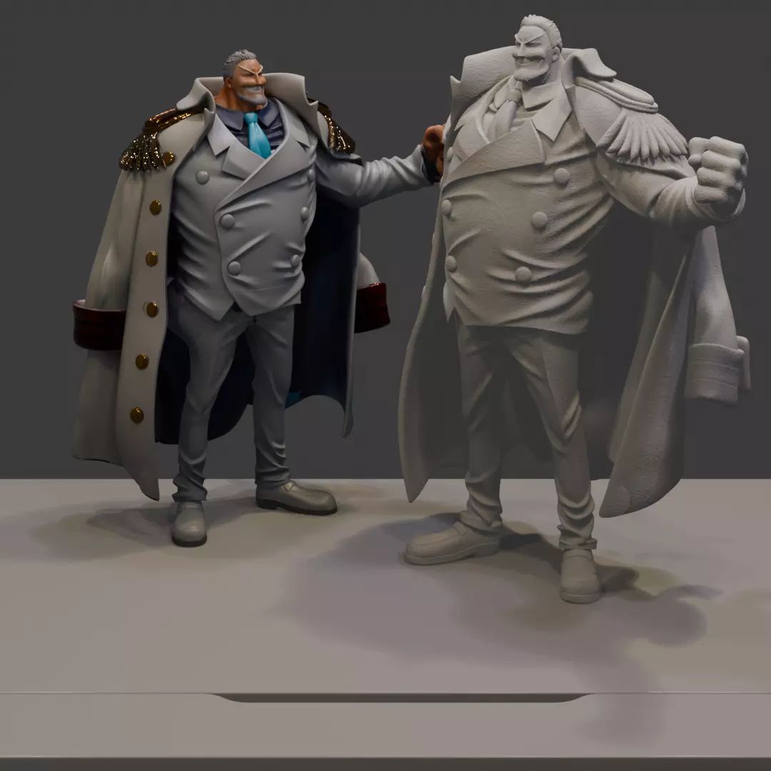 Monkey D Garp The Hero of the Marines - One Piece 3D print model