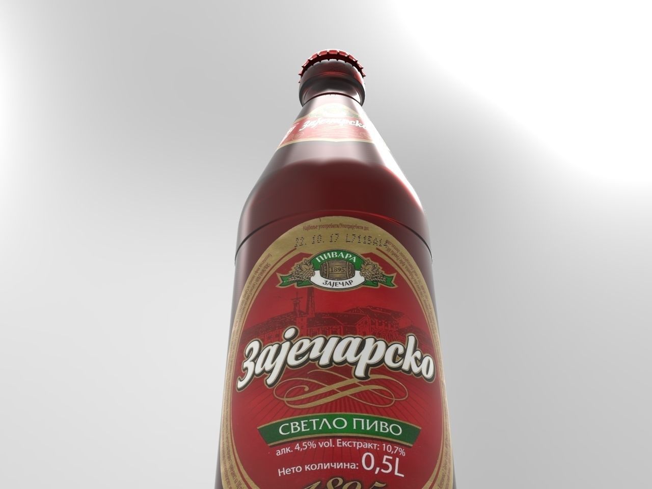 Beer-bottle zajecarsko Free 3D model_2