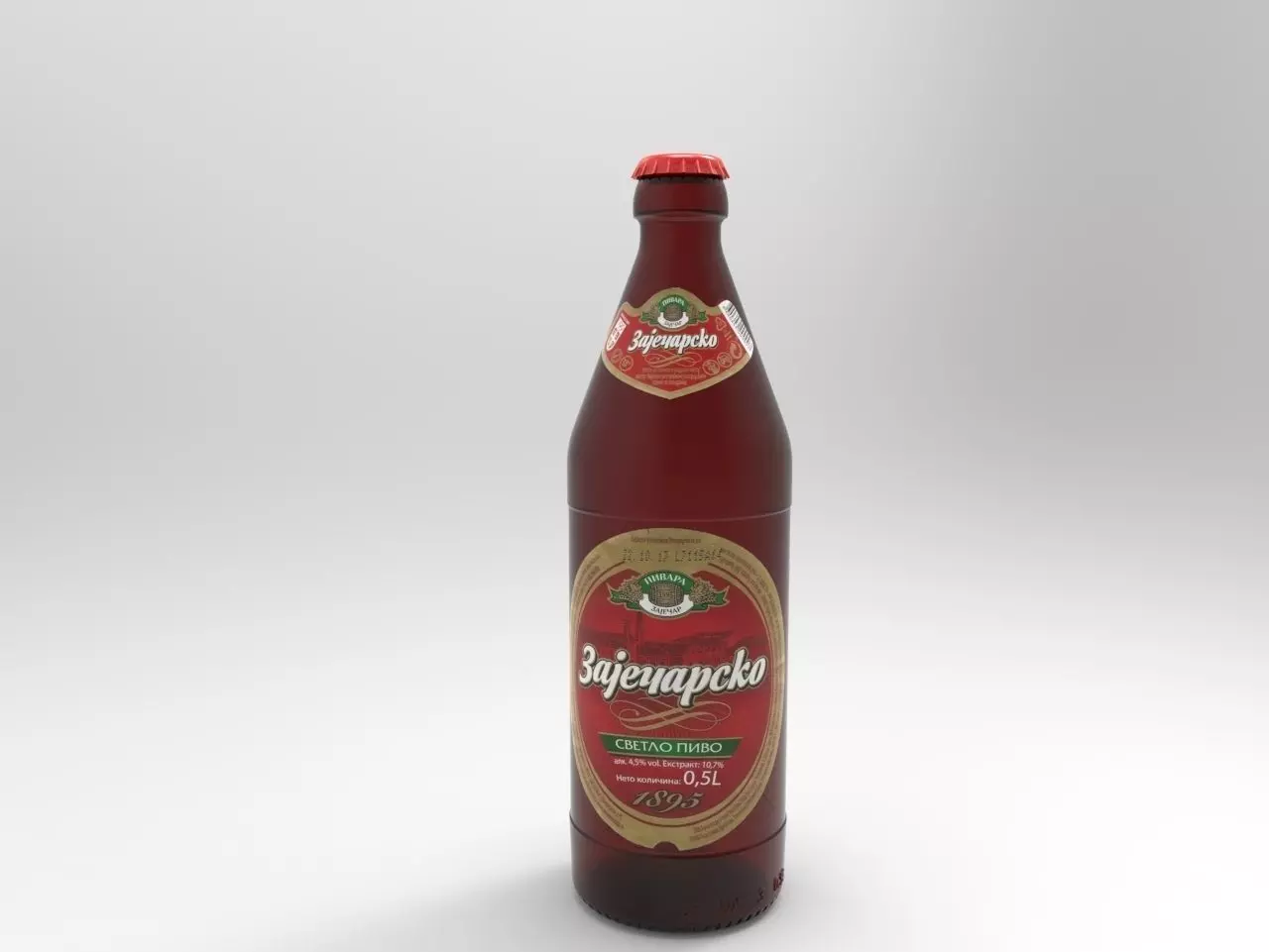 Beer-bottle zajecarsko Free 3D model_0