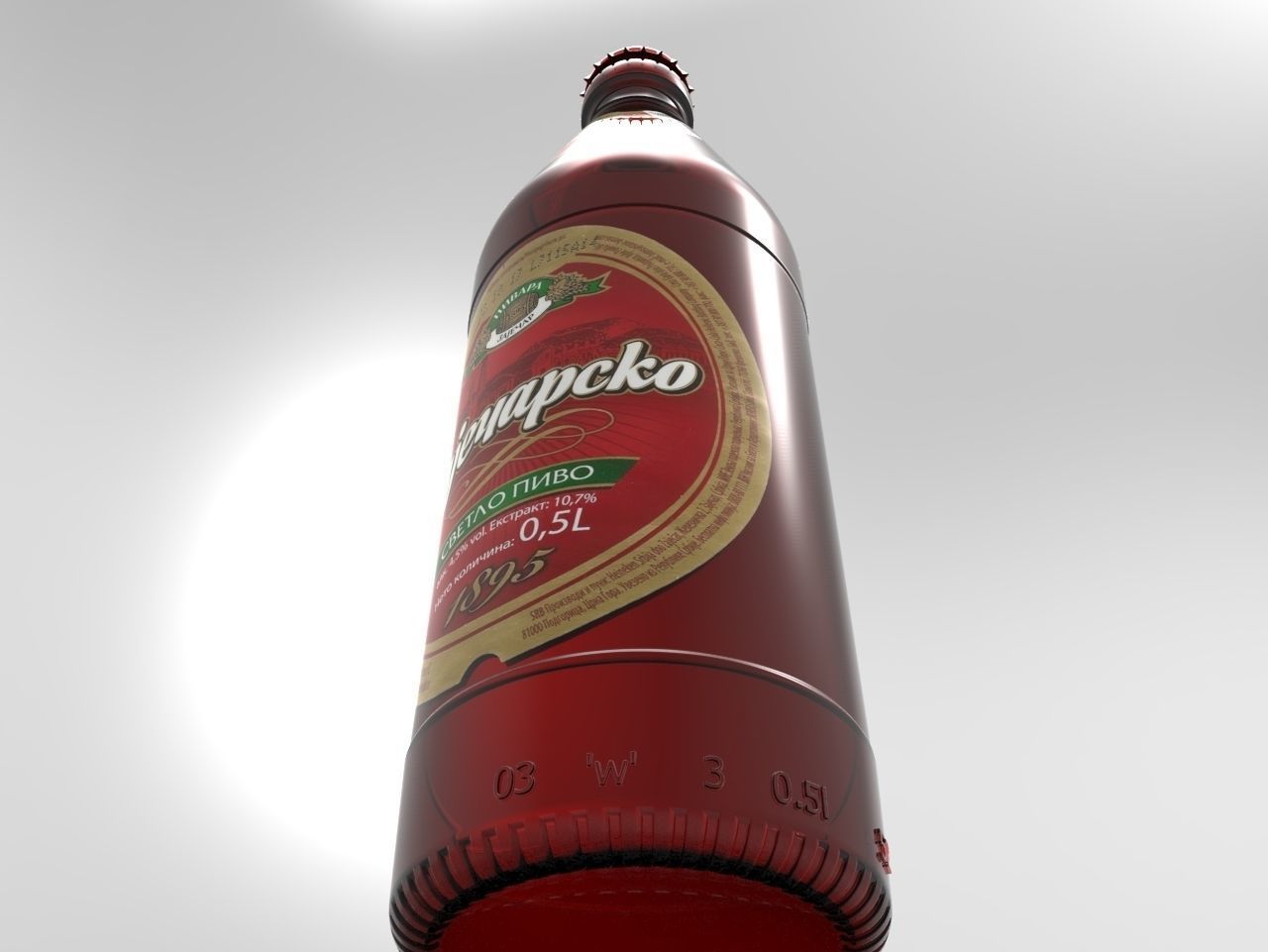 Beer-bottle zajecarsko Free 3D model_3