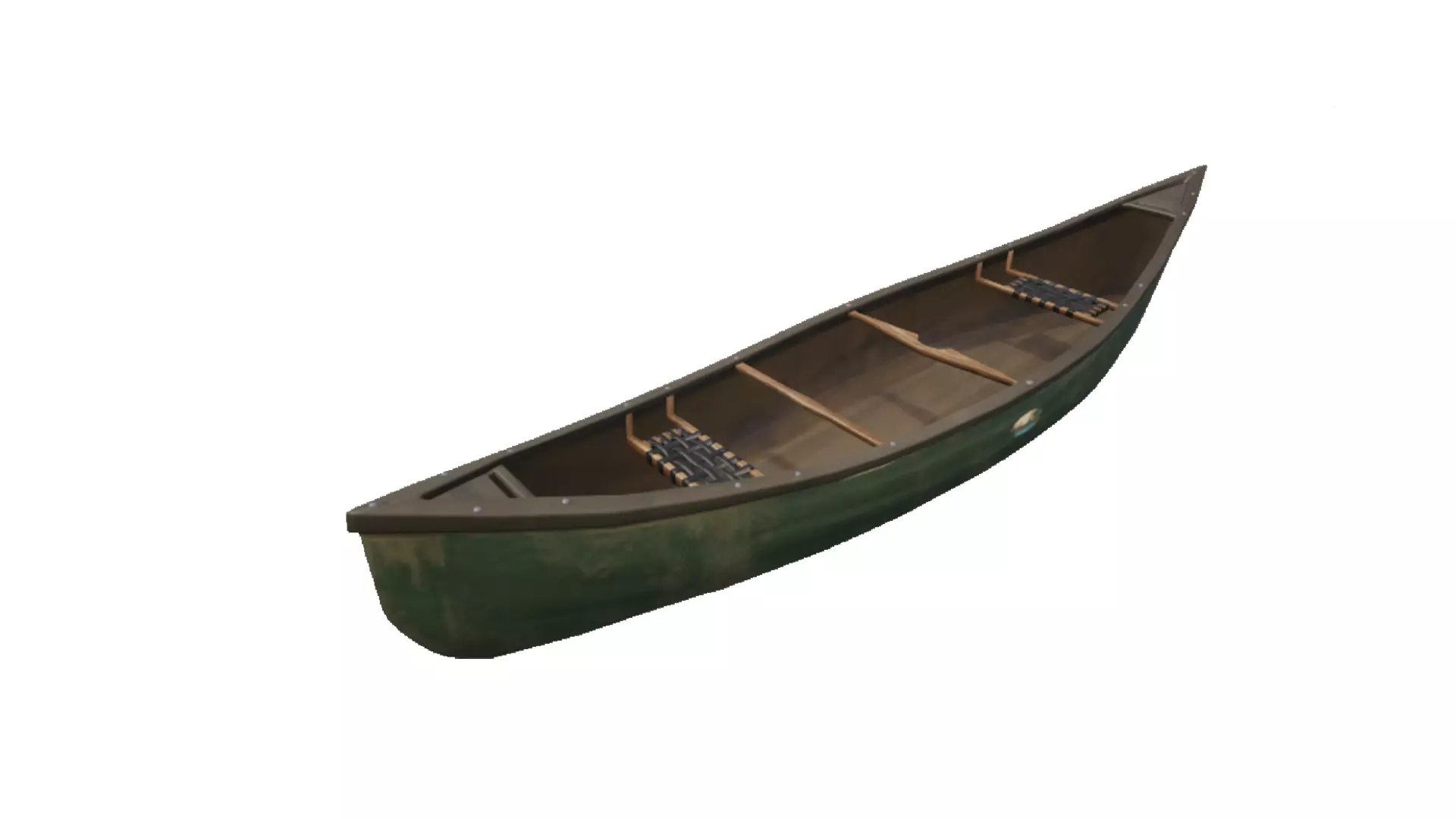 Canoe Low-poly 3D model