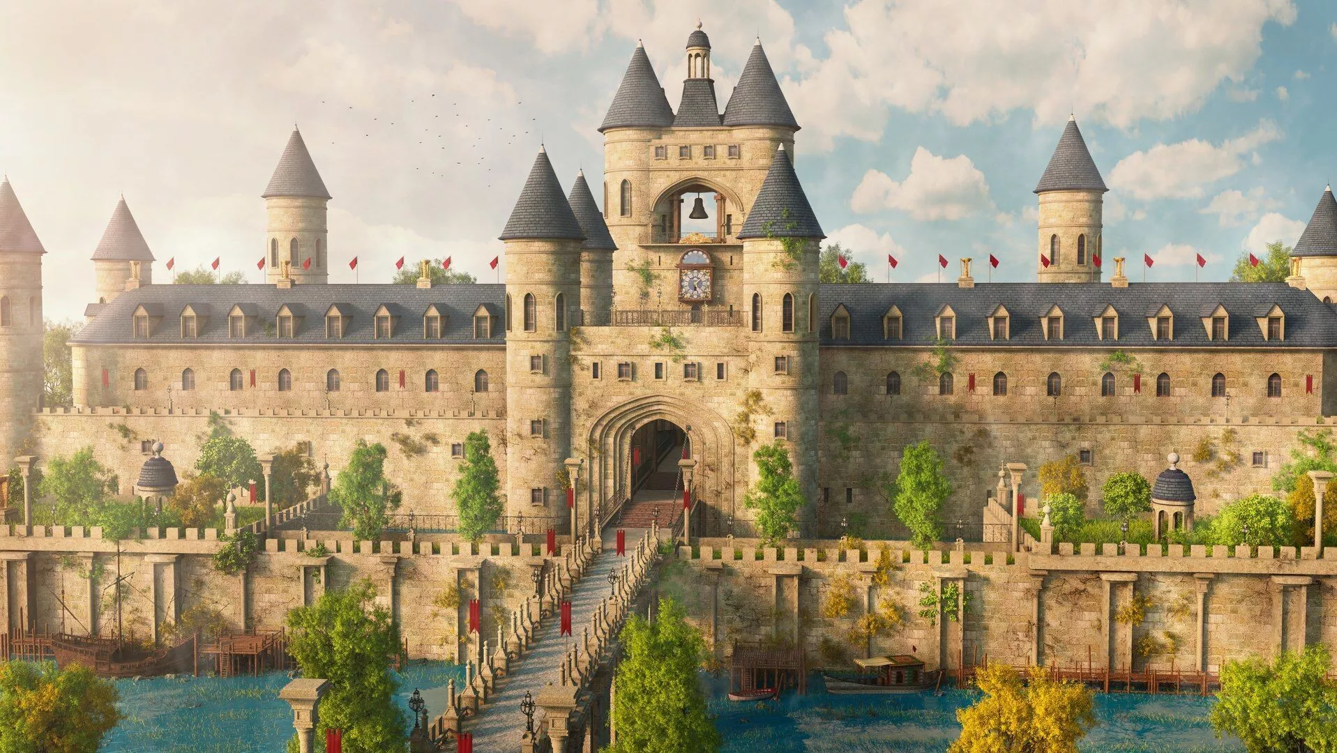 Big bell of Bordeaux Gate Environment 3D model