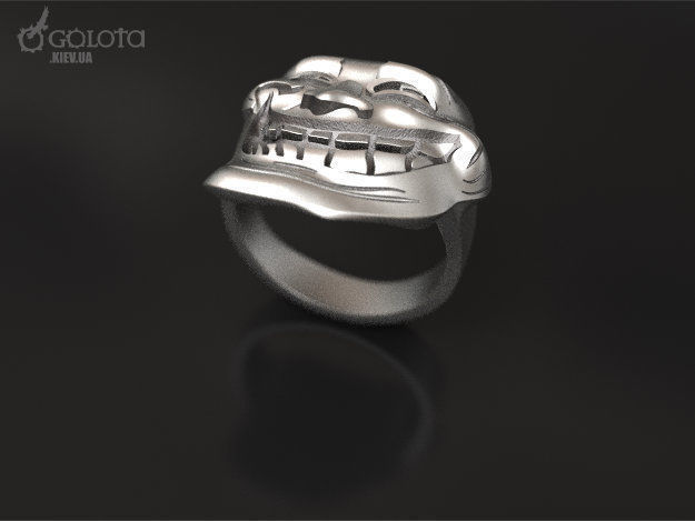 Trollface meme ring original  3D print model_2