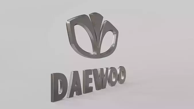 Daewoo Logo Low-poly 3D model 5