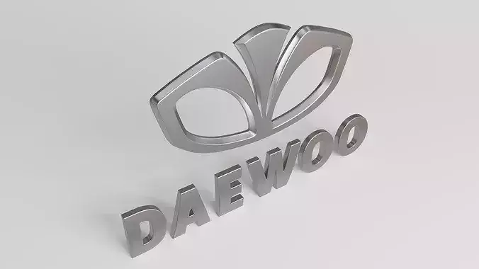 Daewoo Logo Low-poly 3D model 7