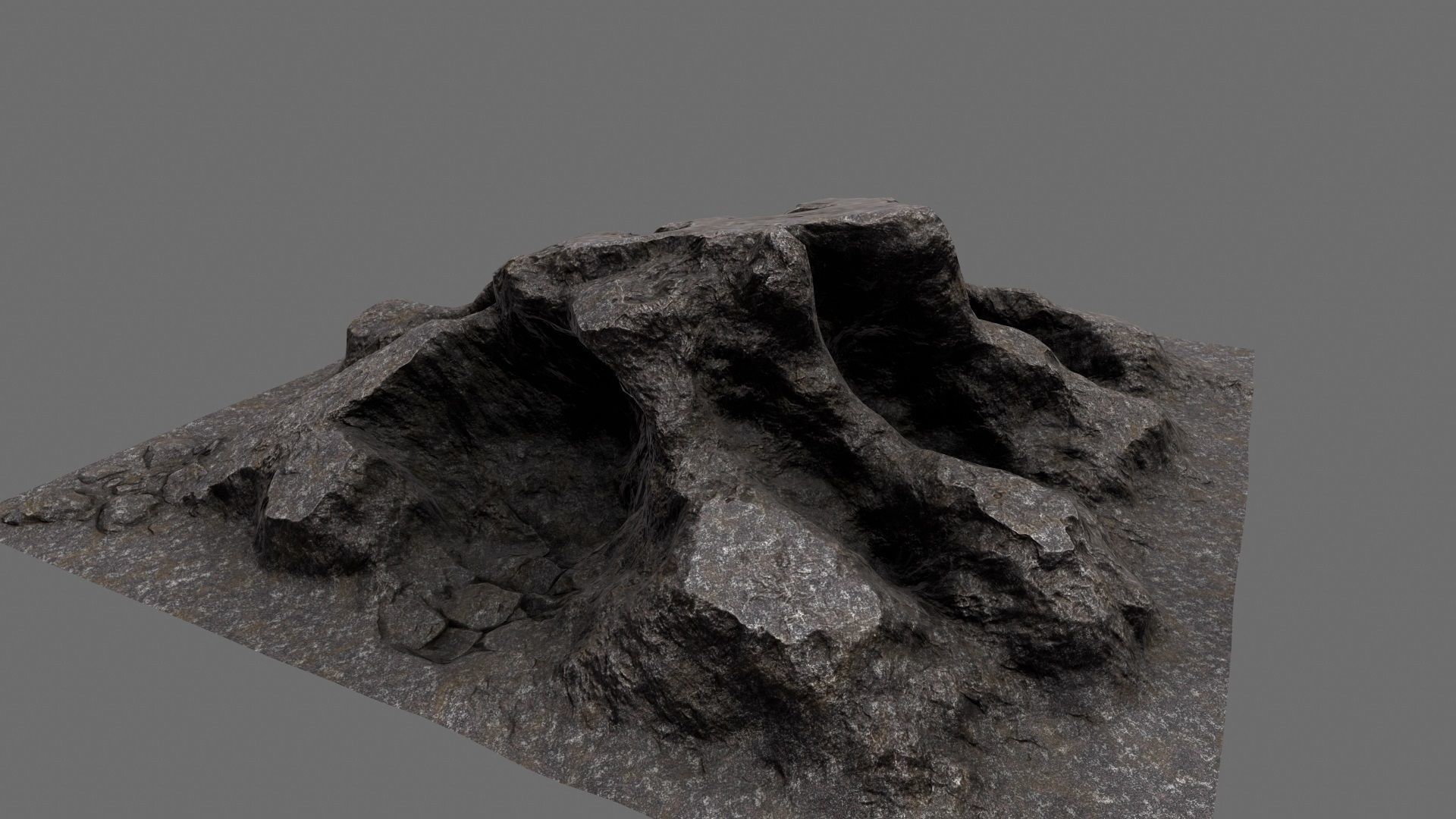 Rocks person Low-poly 3D model_9