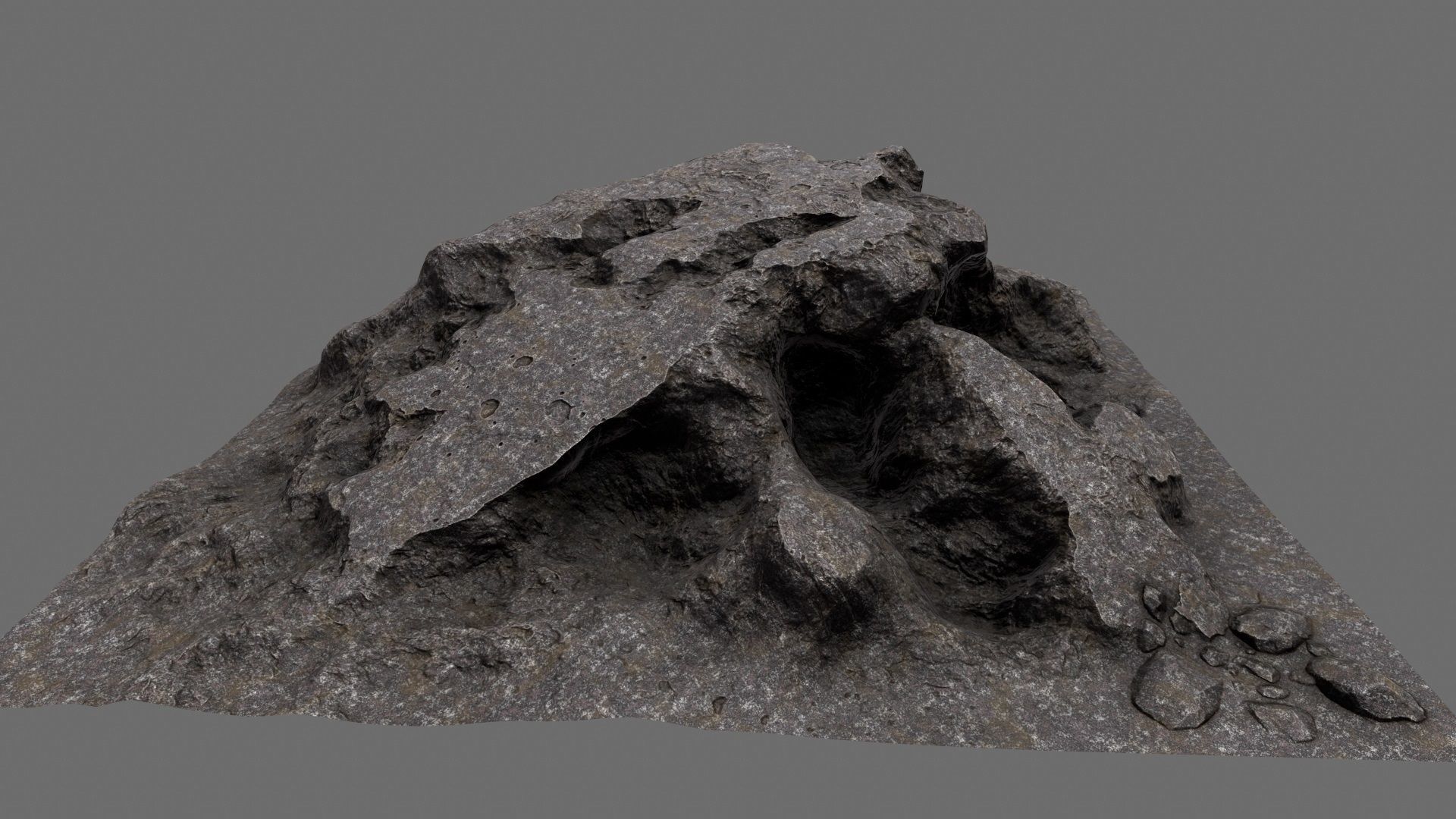 Rocks person Low-poly 3D model_5