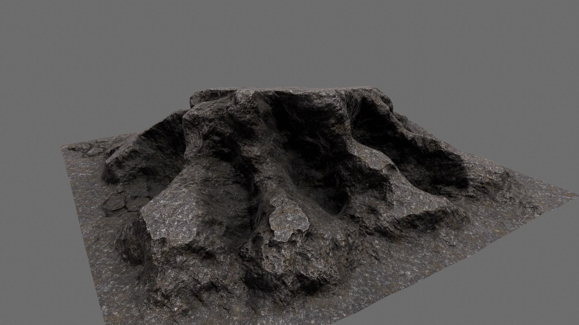 Rocks person Low-poly 3D model_10