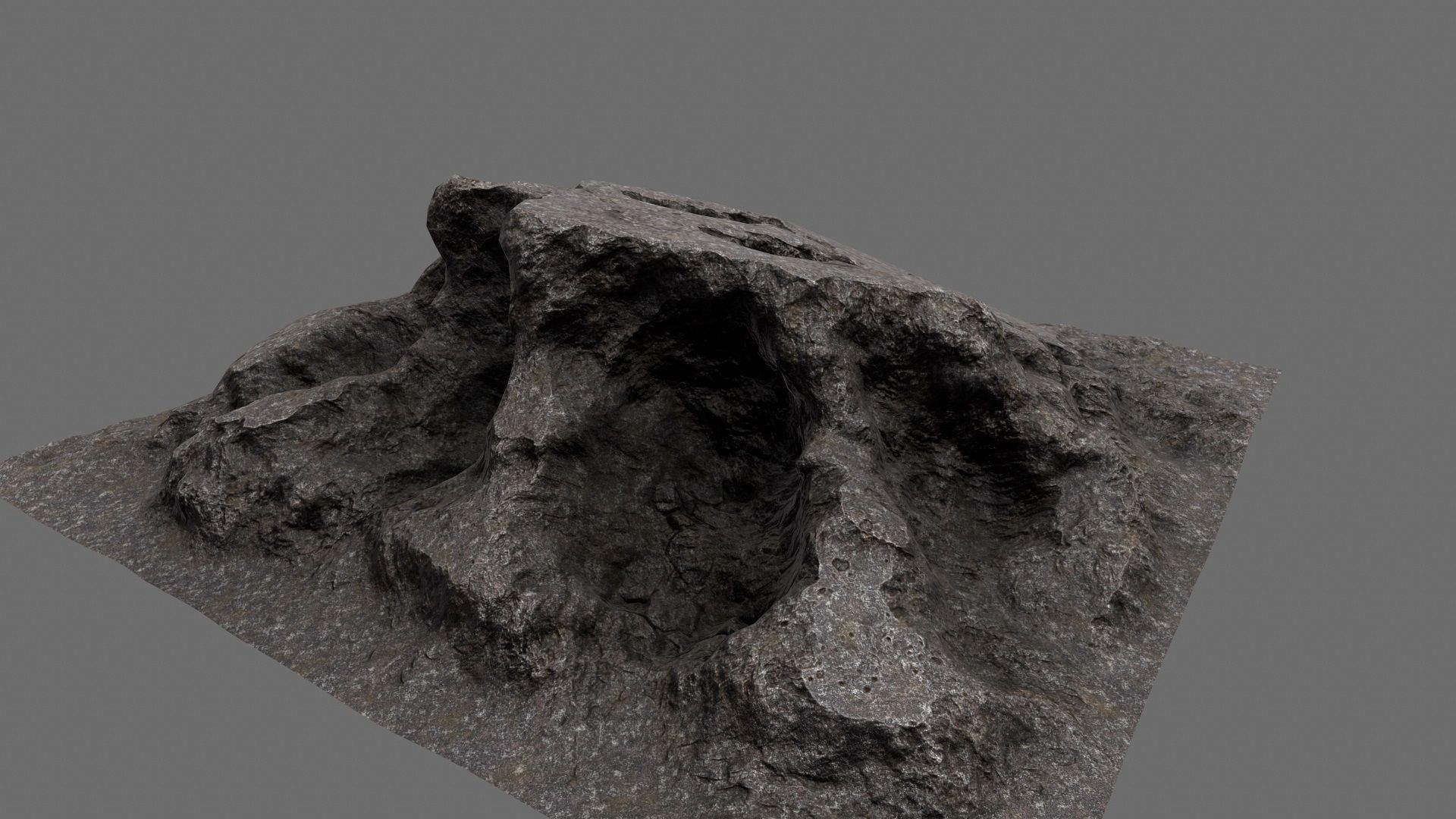 Rocks person Low-poly 3D model_8