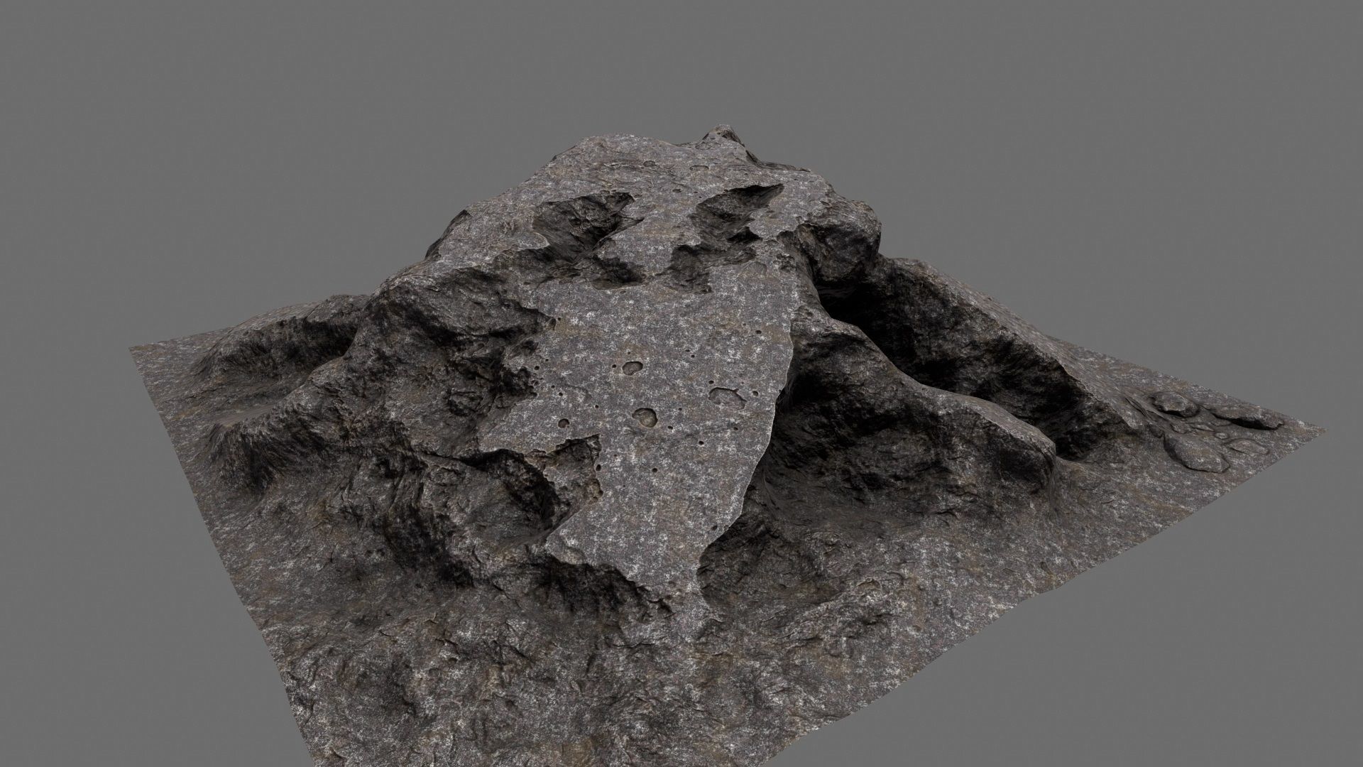 Rocks person Low-poly 3D model_4