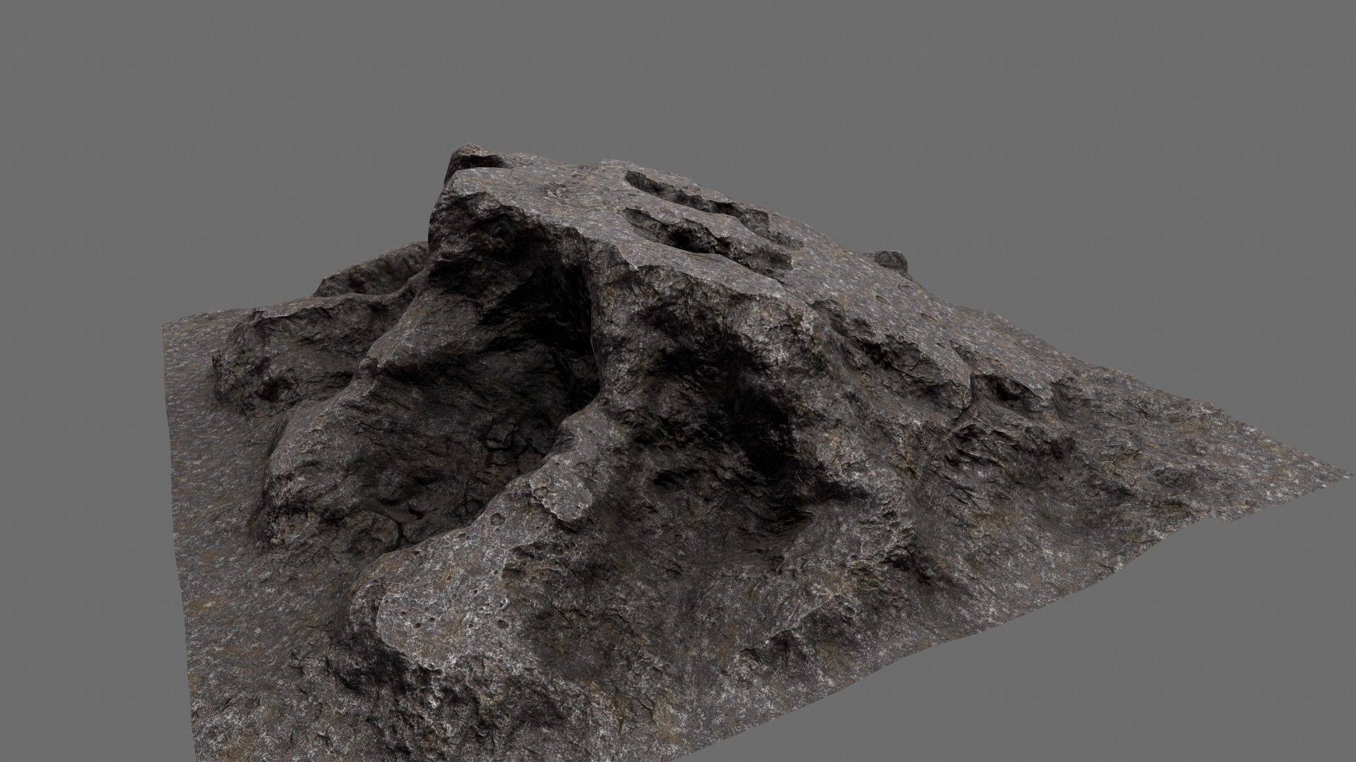 Rocks person Low-poly 3D model_11