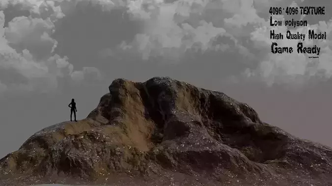 Rock mountain with person