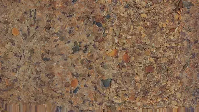 Whole Grain Seeded Bread Loaf Photogrammetry 3D Scan Low-poly 3D model 7