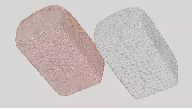 Whole Grain Seeded Bread Loaf Photogrammetry 3D Scan Low-poly 3D model 5