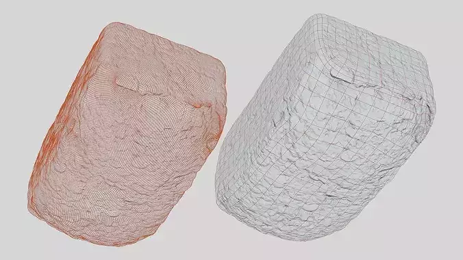 Whole Grain Seeded Bread Loaf Photogrammetry 3D Scan Low-poly 3D model 6