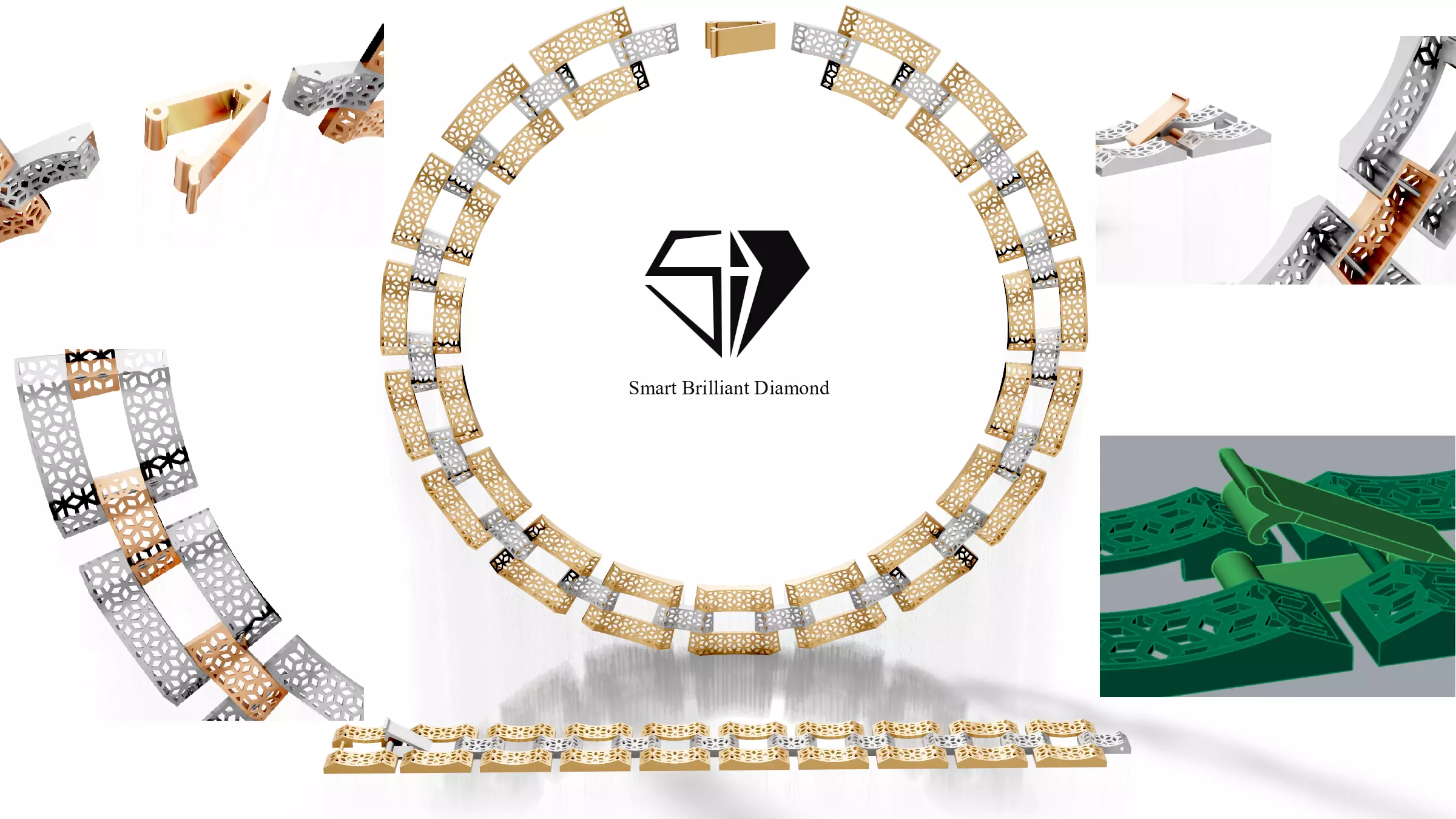 Infinity Link Luxury Modular Service Necklace Bracelet gs0016 3D print model
