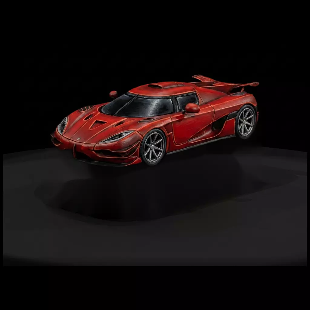 Koenigsegg Hypercar Coupe for Dioramas 3D print model