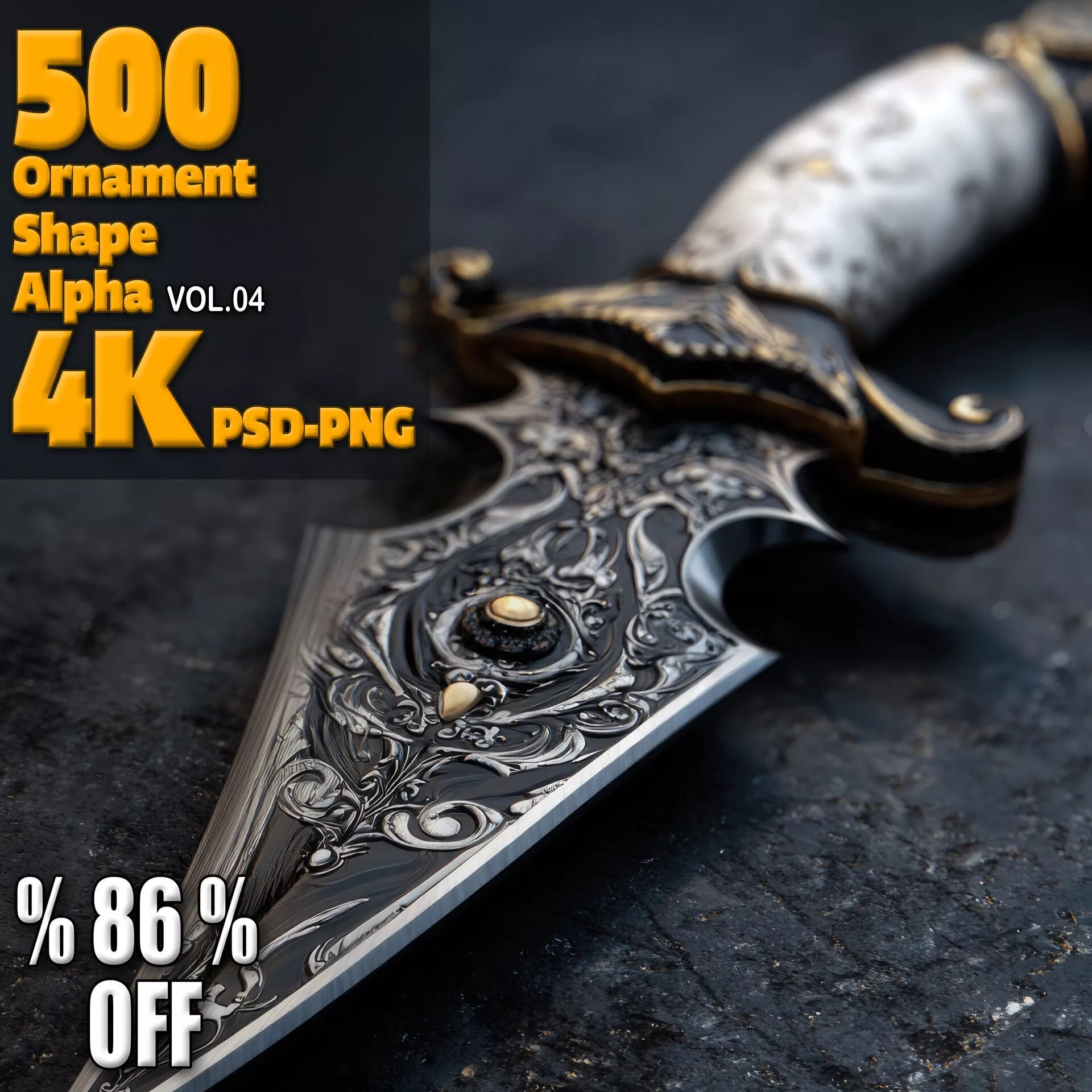 500 Ornament Shape Alpha Vol04 3D model