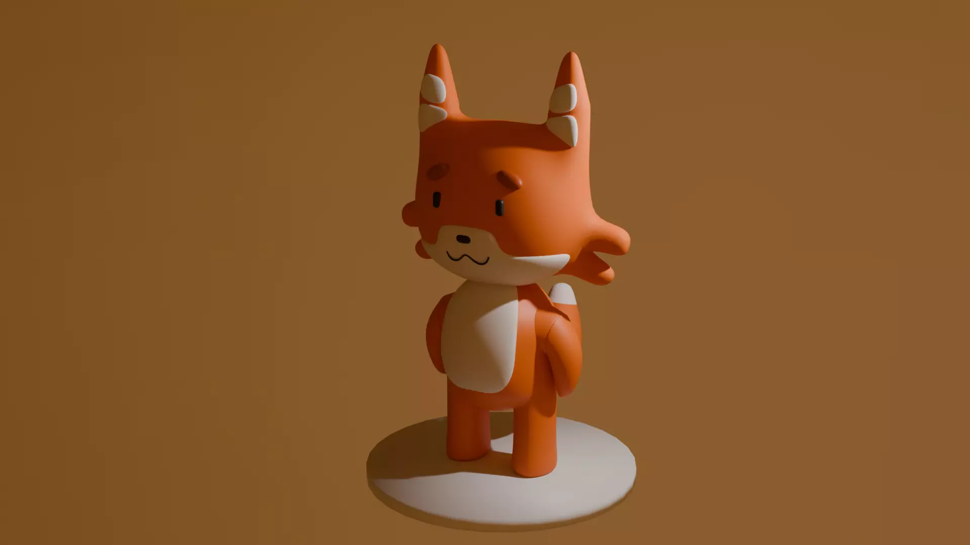 3D model Stylized Cute Fox Character Low Poly Cartoon VR / AR / low ...