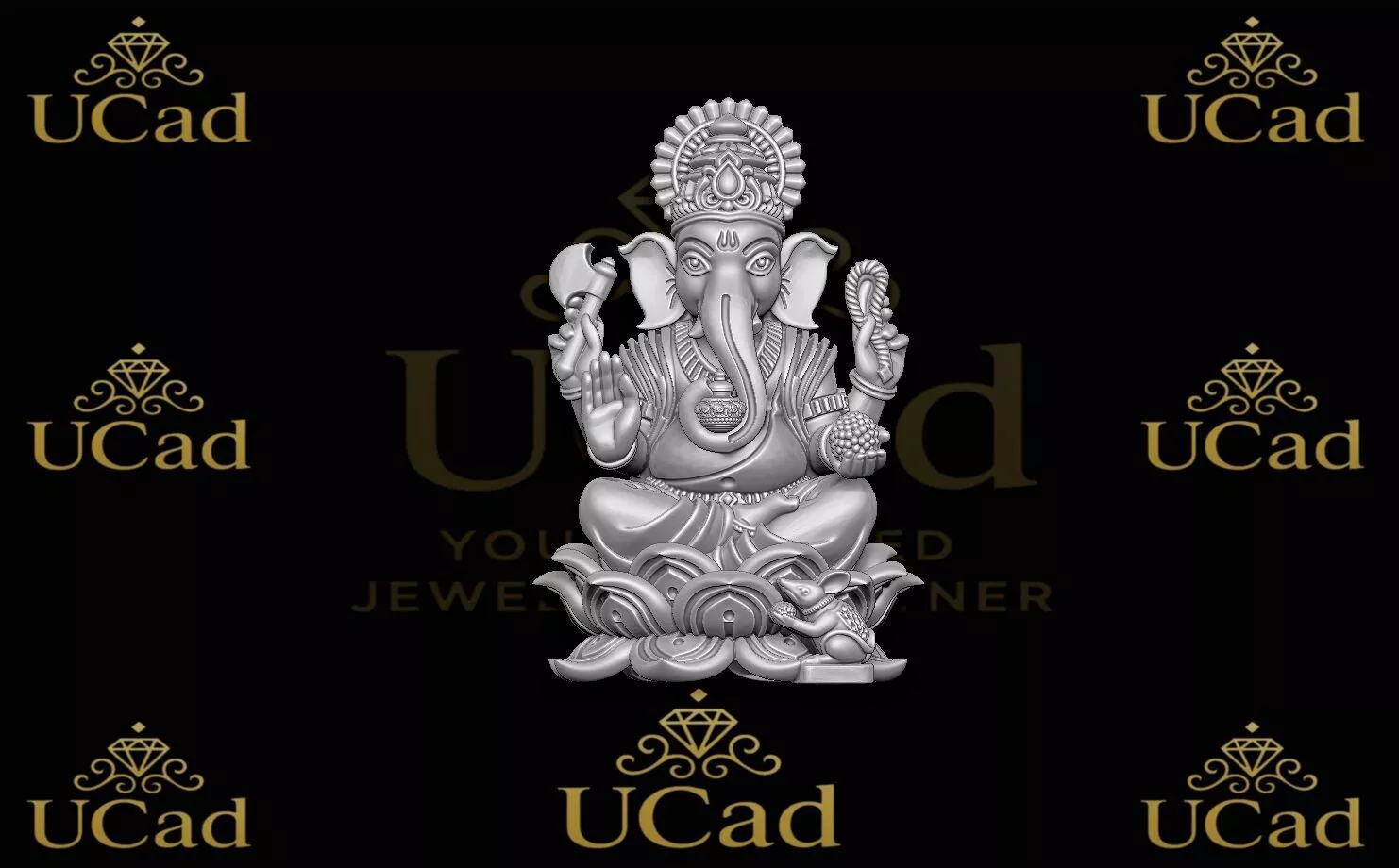 Ganesha Lotus Statue 3D print model