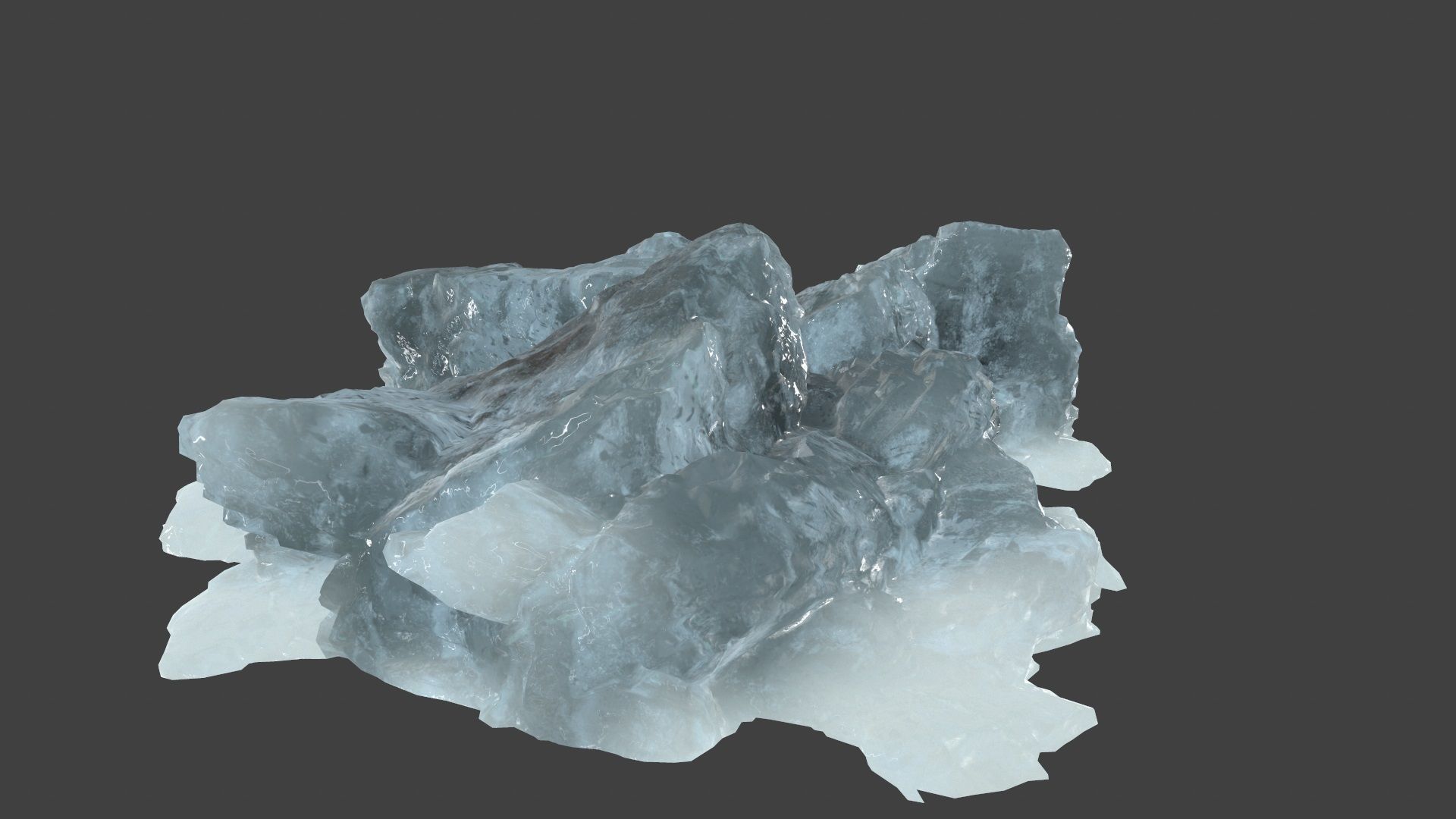 iceberg rock Low-poly 3D model_6