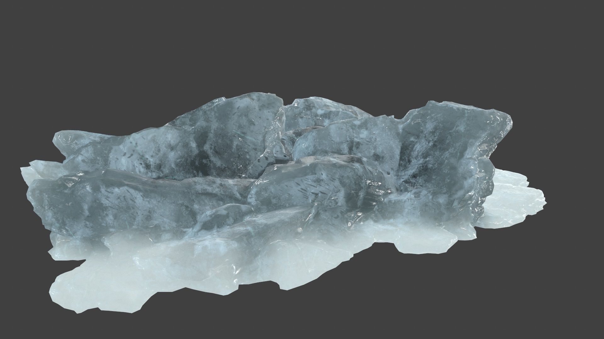 iceberg rock Low-poly 3D model_4