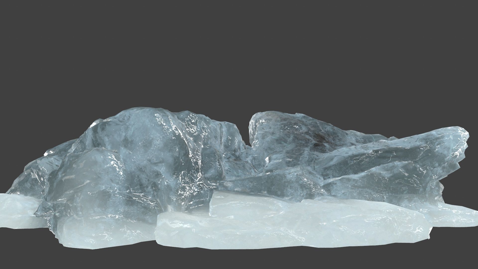 iceberg rock Low-poly 3D model_1