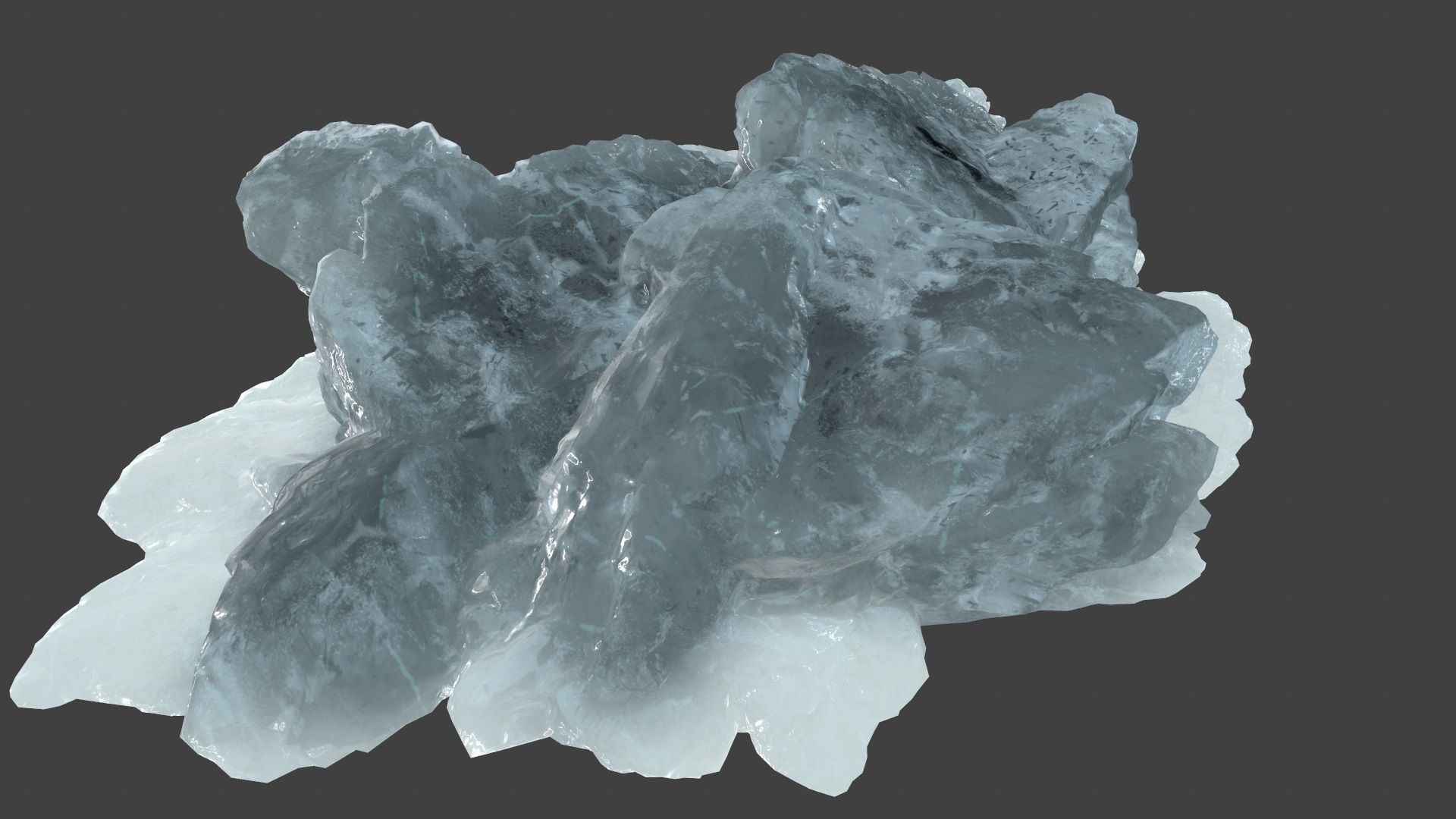 iceberg rock Low-poly 3D model_15