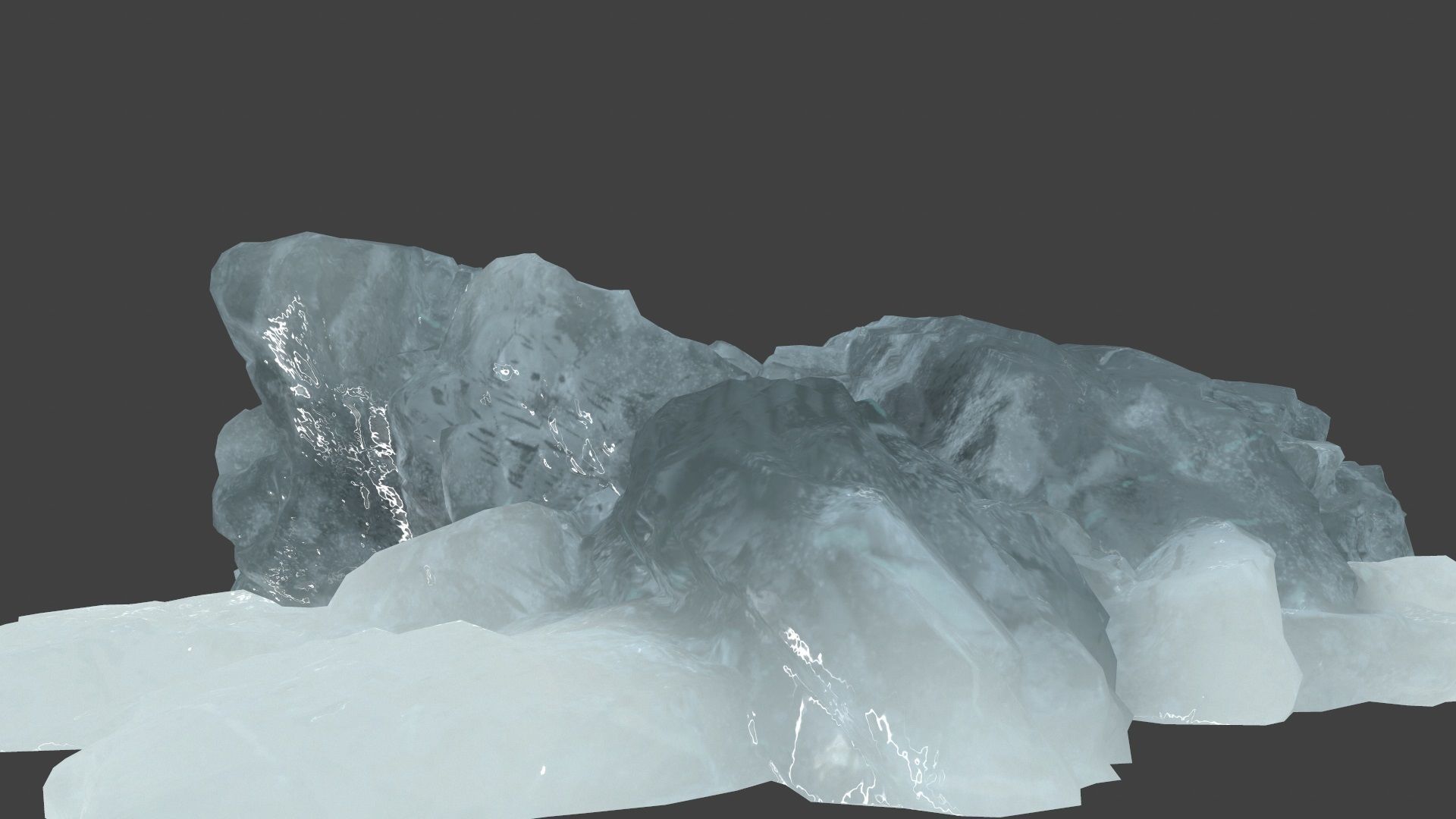 iceberg rock Low-poly 3D model_2