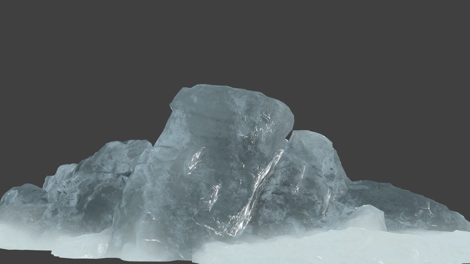 iceberg rock Low-poly 3D model_16