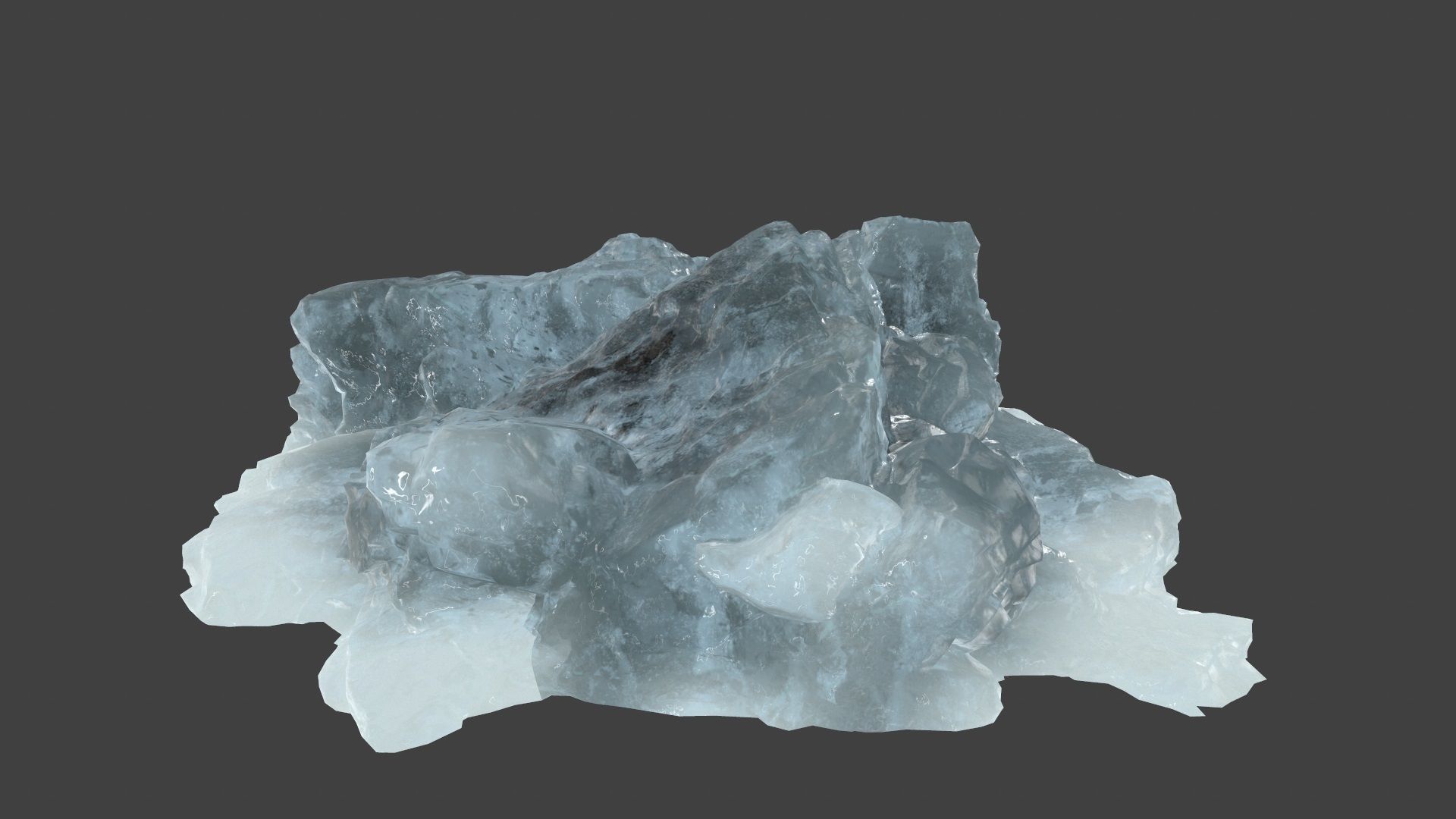 iceberg rock Low-poly 3D model_7