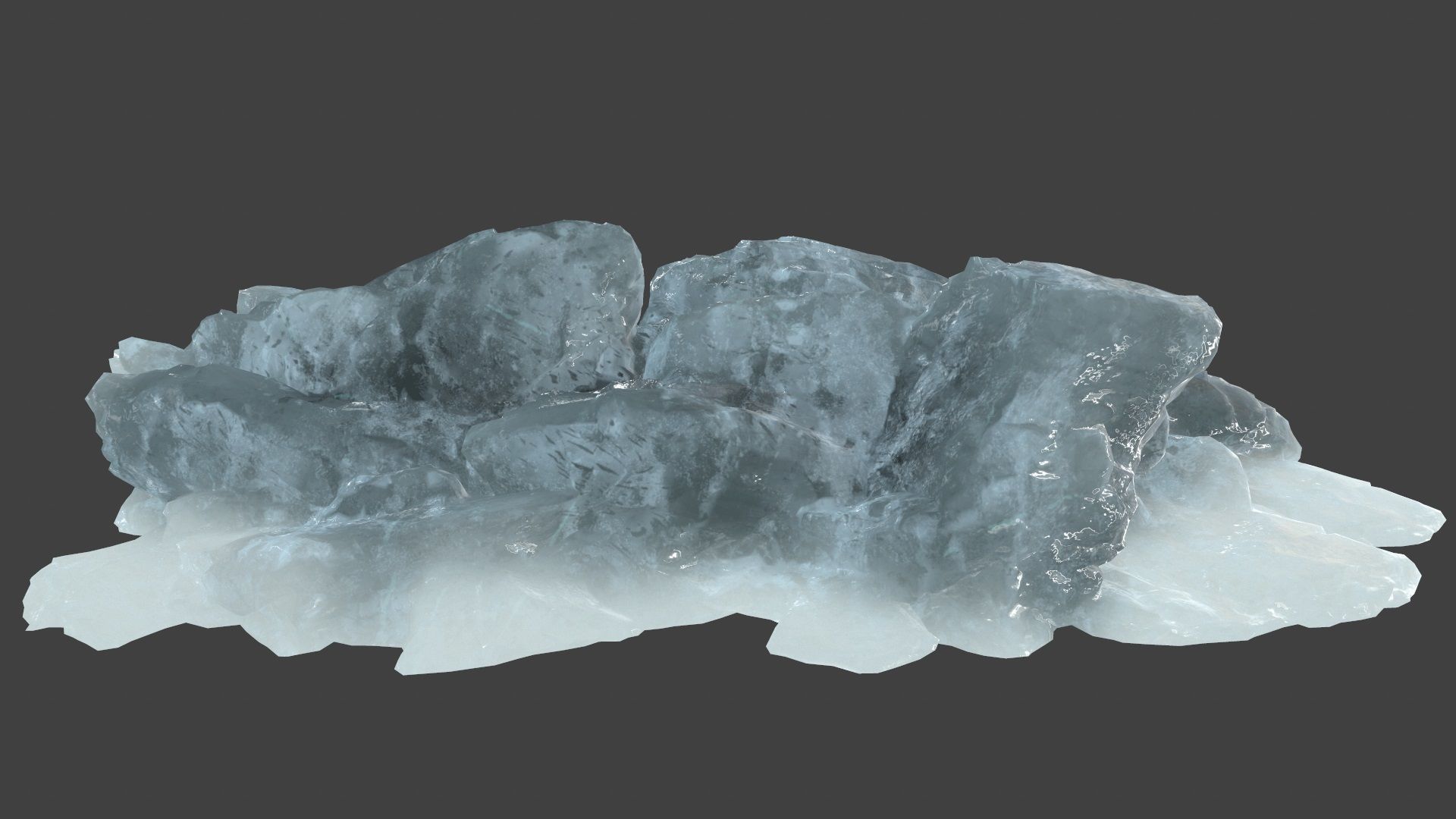 iceberg rock Low-poly 3D model_3