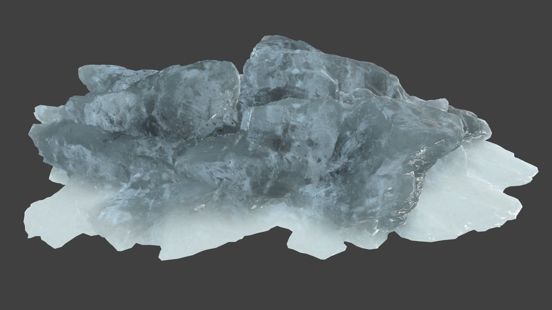 iceberg rock Low-poly 3D model_11