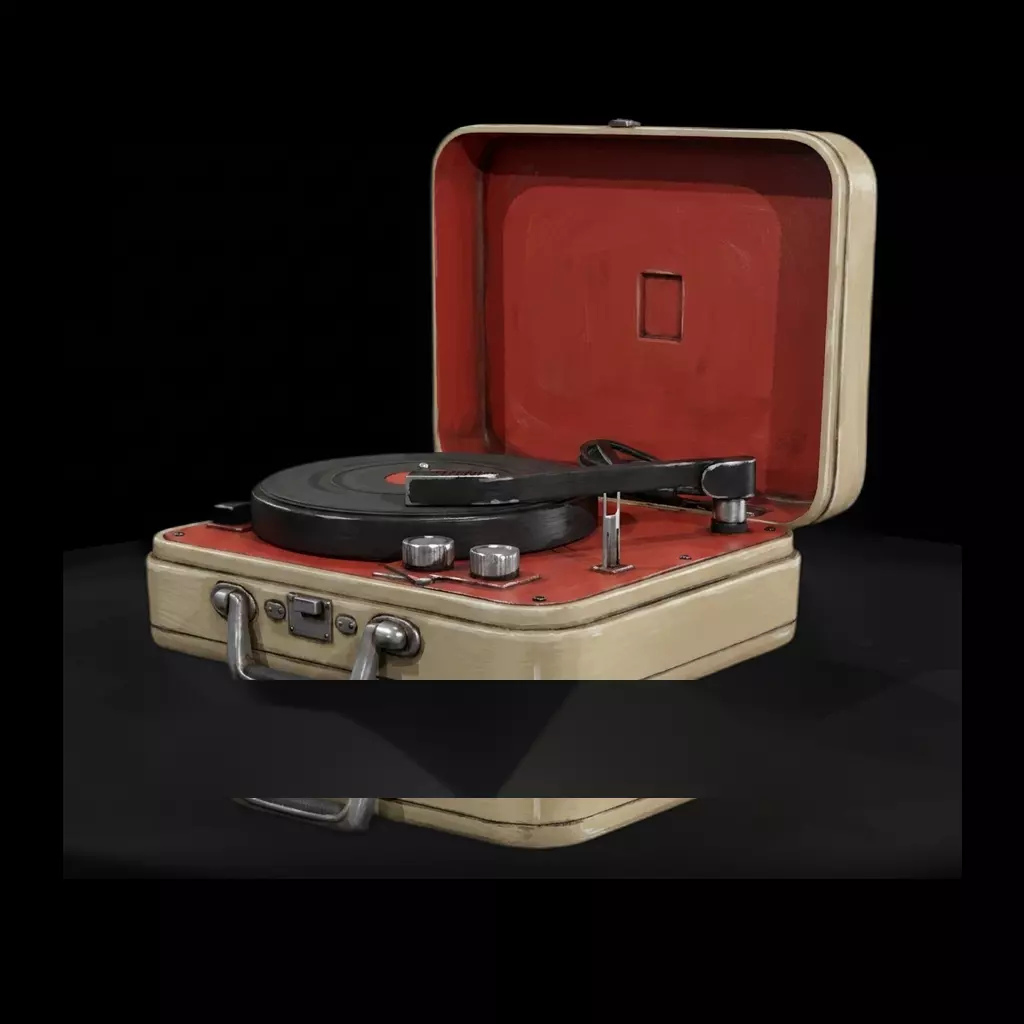 1-87 HO Record Player for Dioramas Printable STL 3D print model
