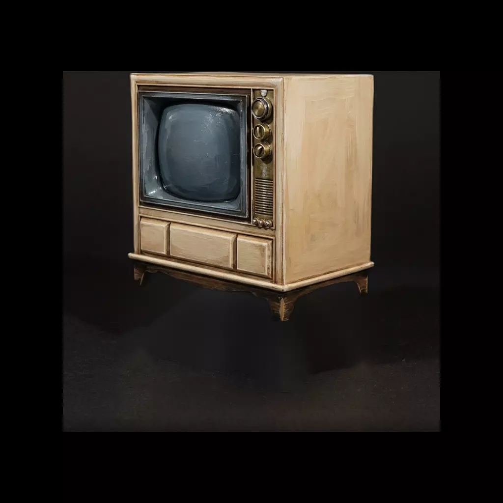1-87 HO Tube Television Diorama Prop Printable STL 3D print model