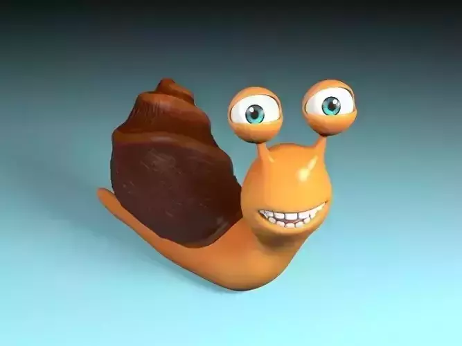 Cartoon snail Low-poly 3D model