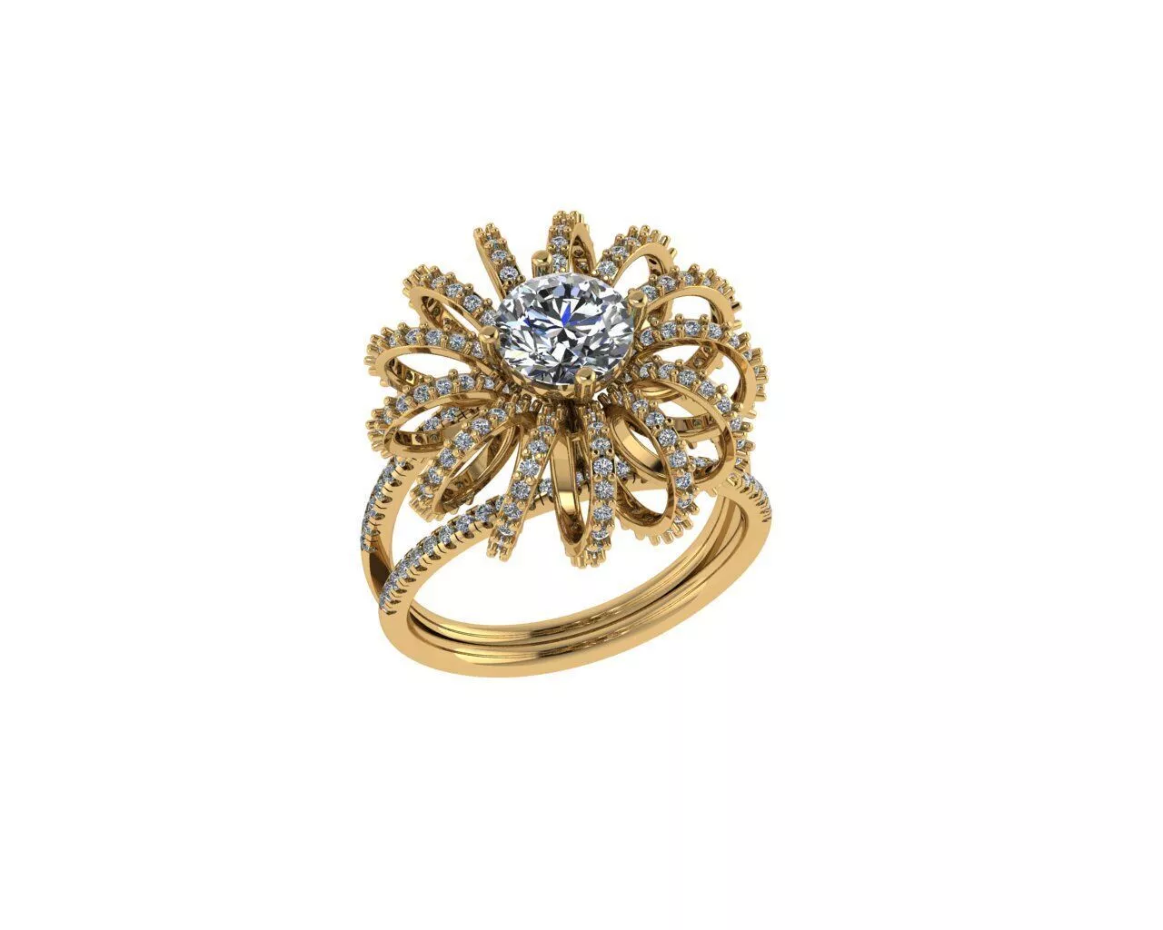 Gold Rings Everyday Wear 3D print model