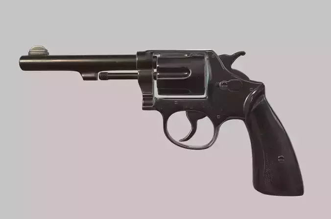 Revolver High Poly PBR Free 3D model