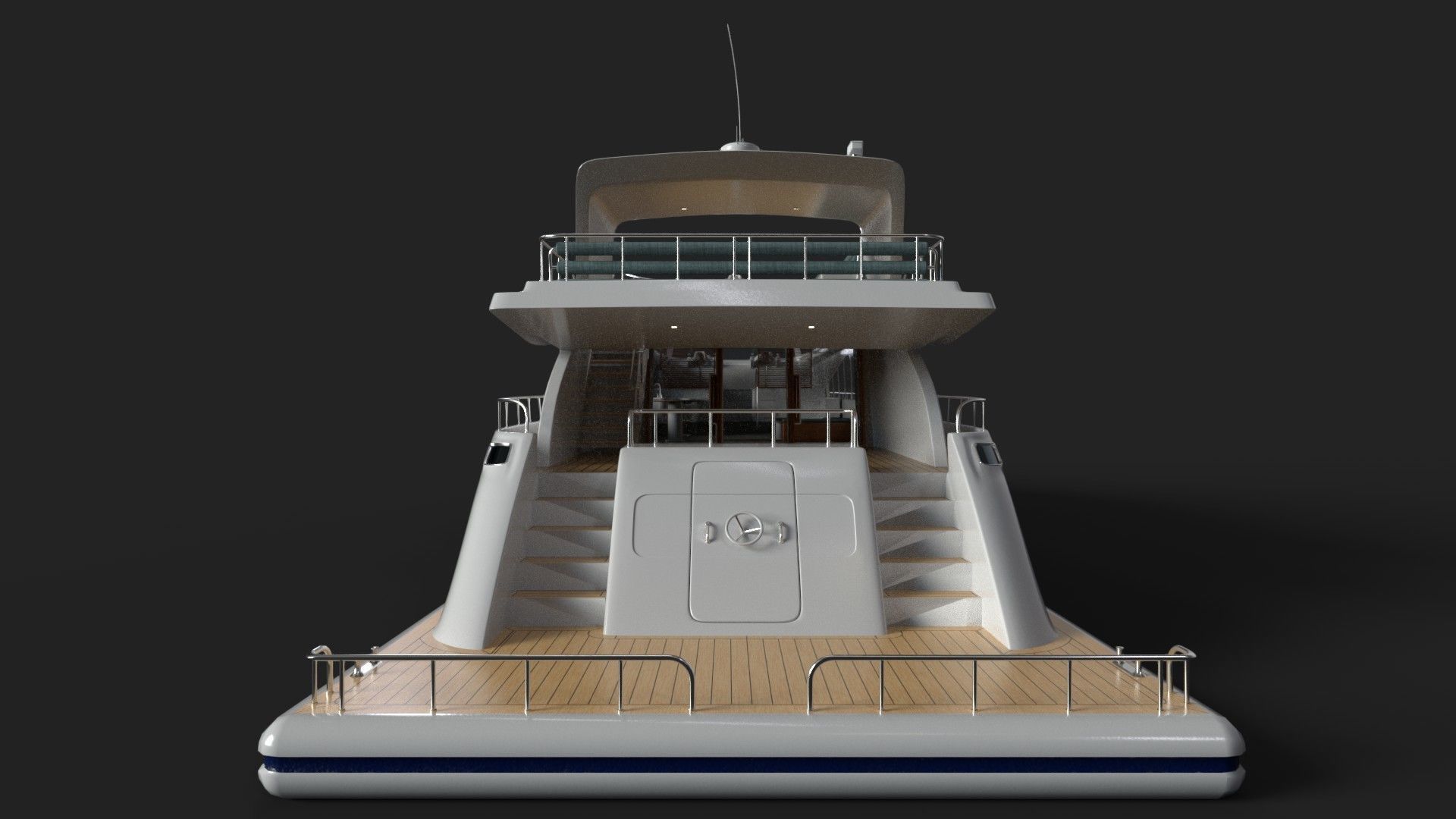 Luxury Yacht 3D model_3