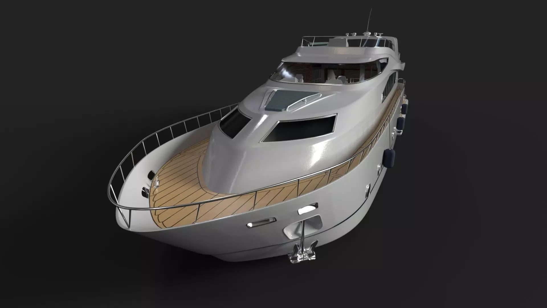 Luxury Yacht 3D model_0
