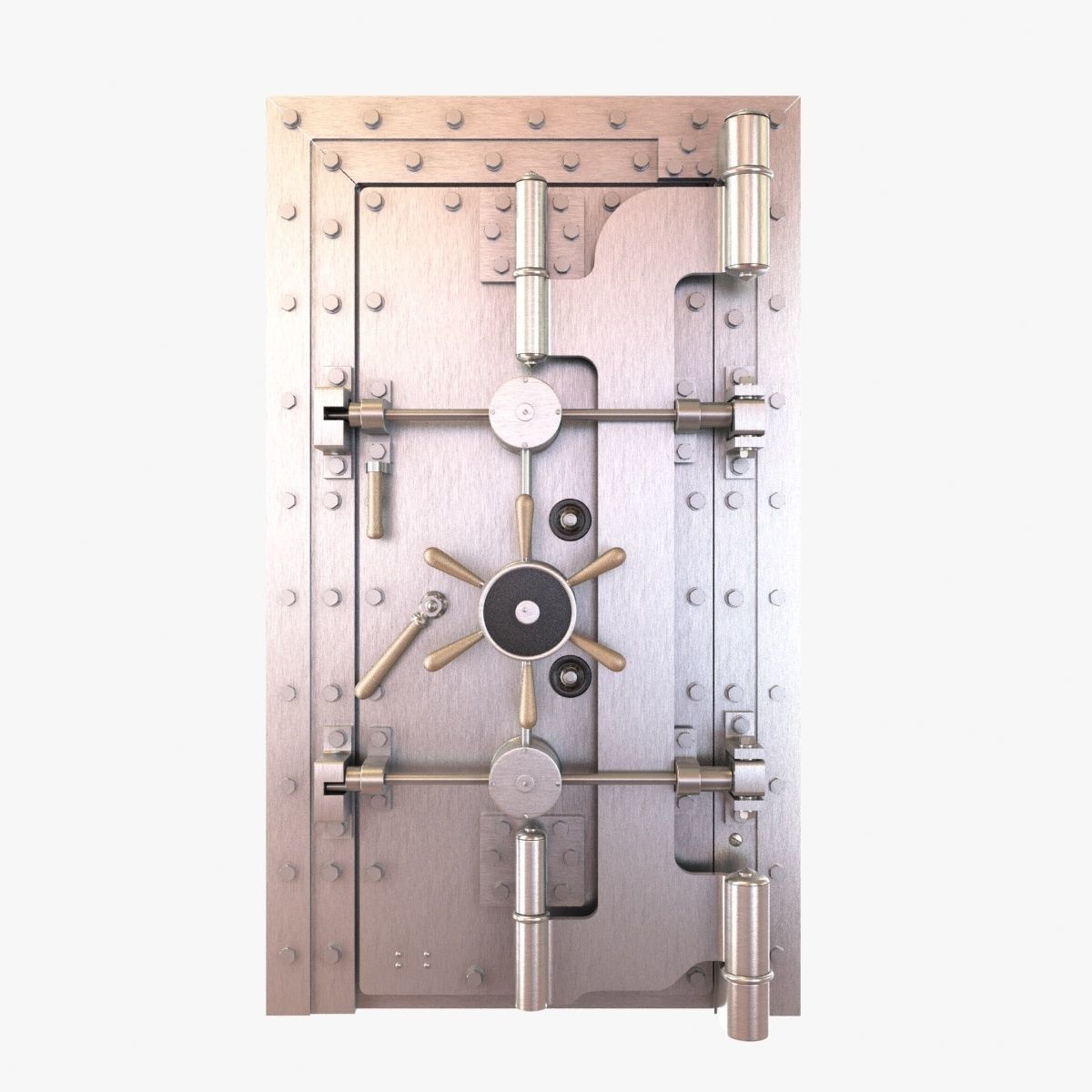 York classic vitage vault door 3D model_1