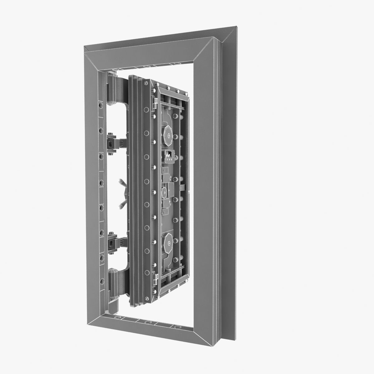 York classic vitage vault door 3D model_7