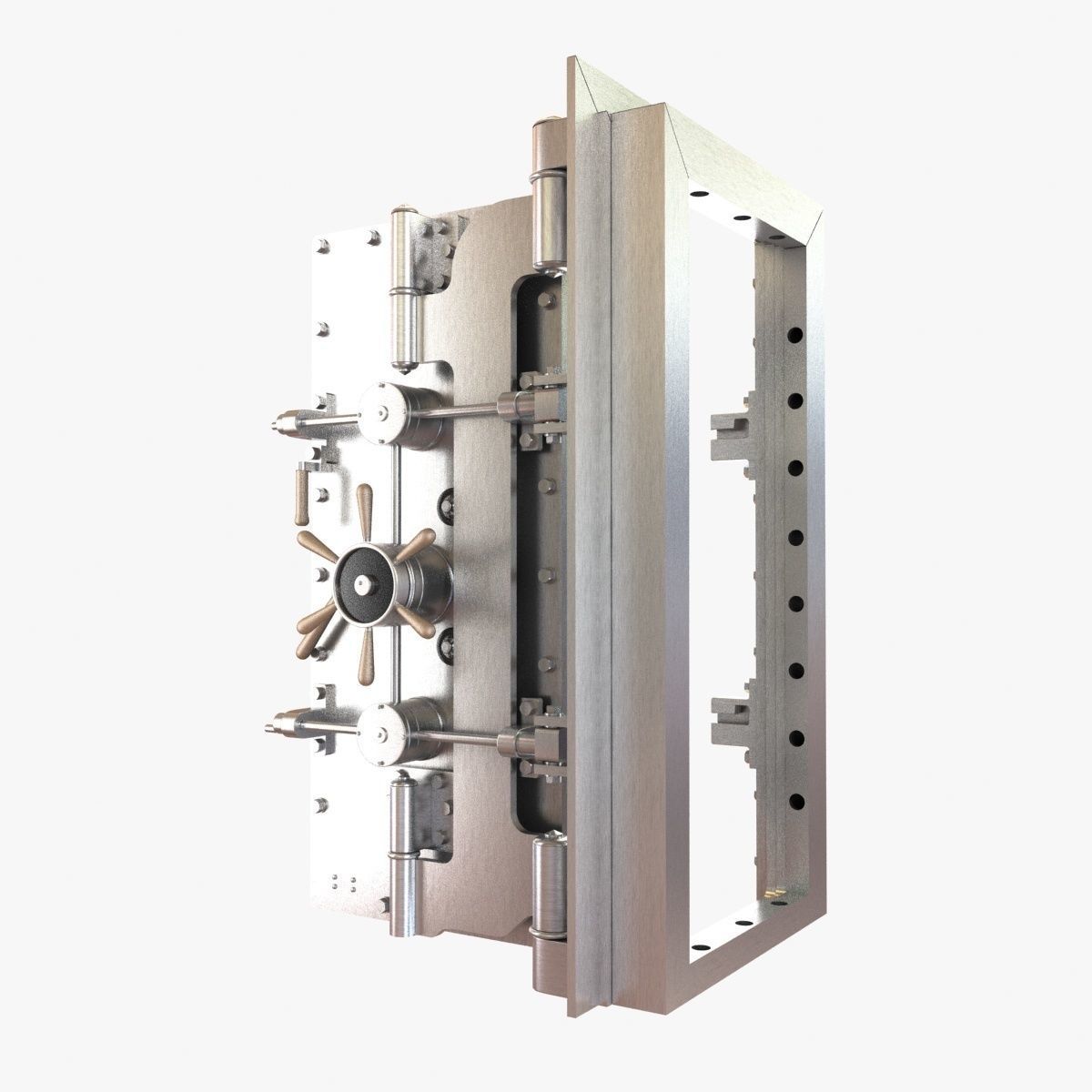 York classic vitage vault door 3D model_4