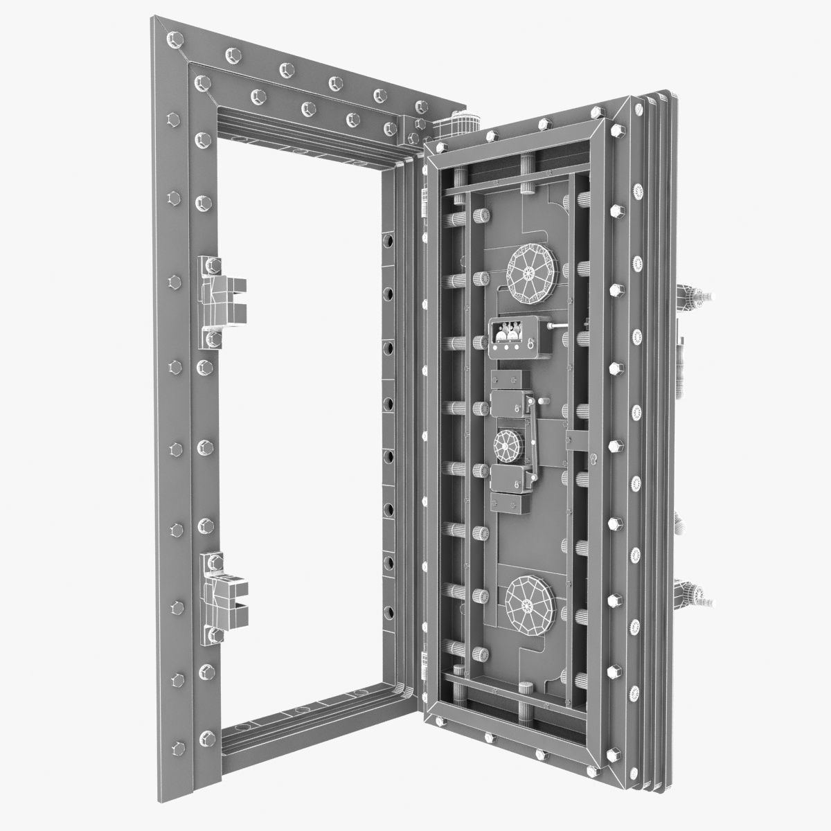 York classic vitage vault door 3D model_5
