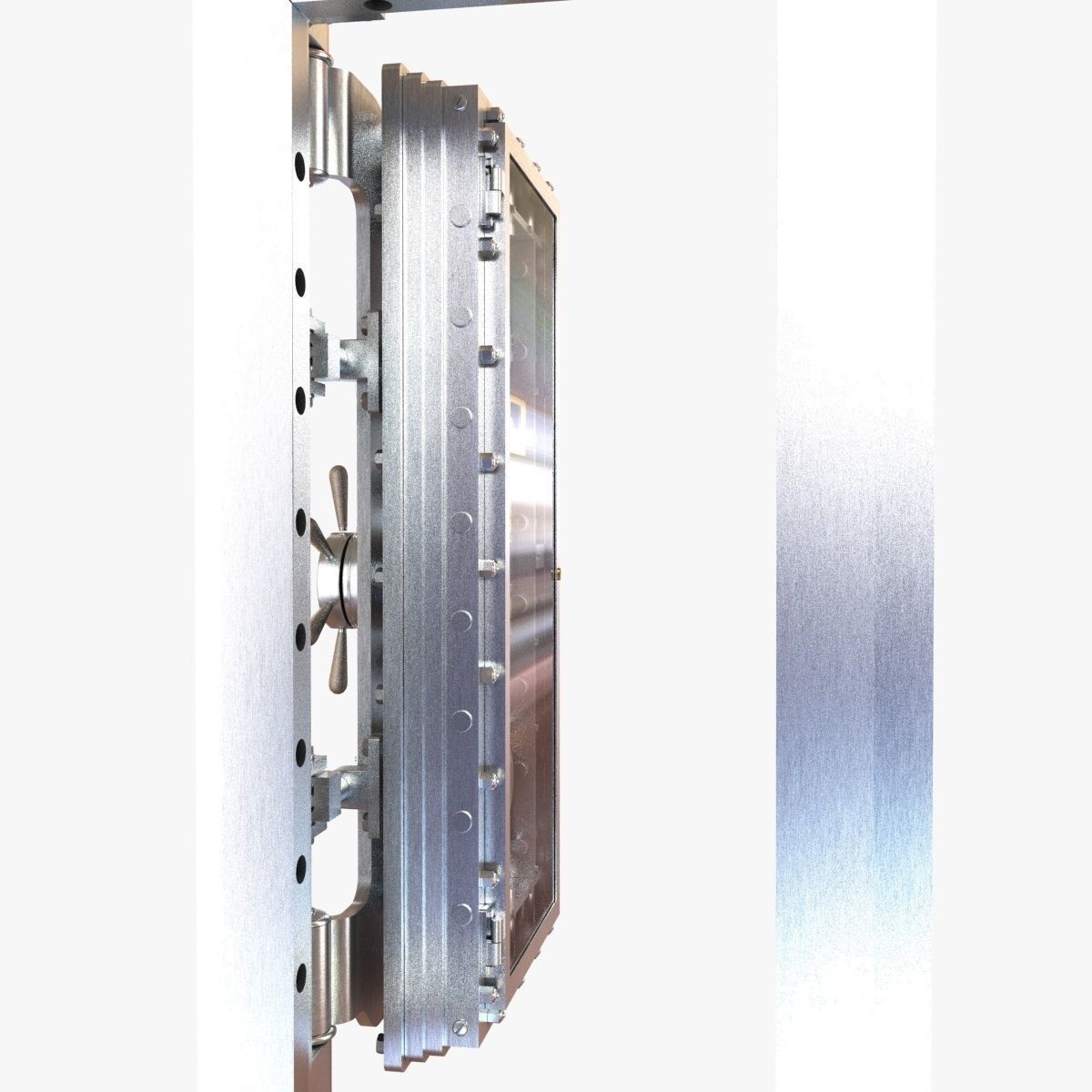 York classic vitage vault door 3D model_2