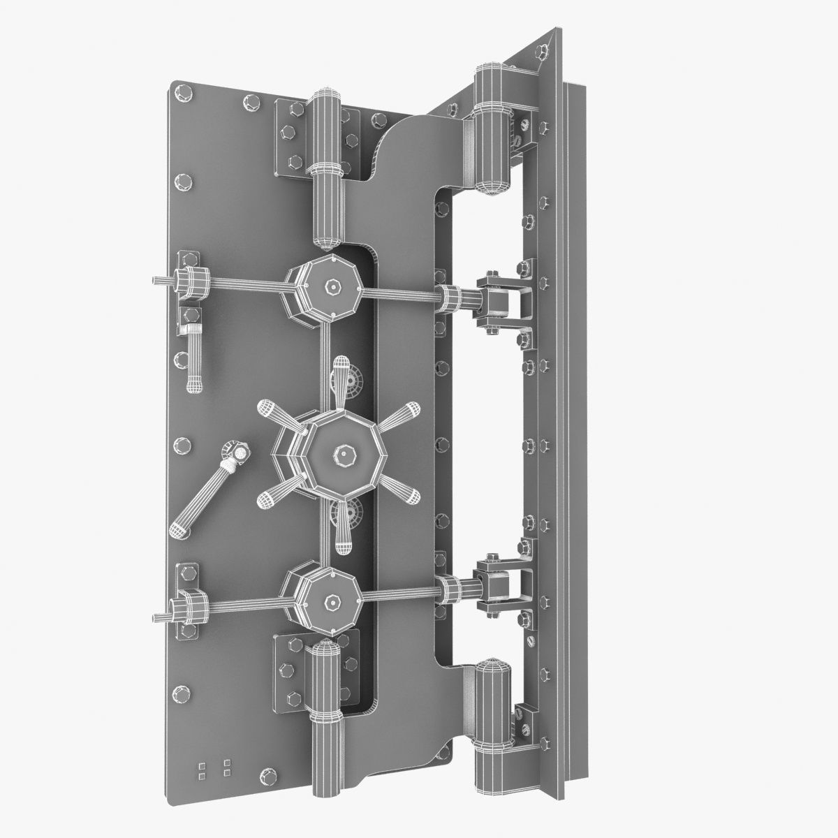 York classic vitage vault door 3D model_8