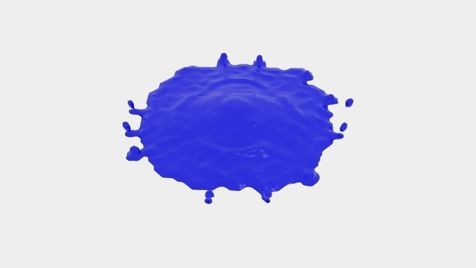 Cylinder Splash 3D model_2