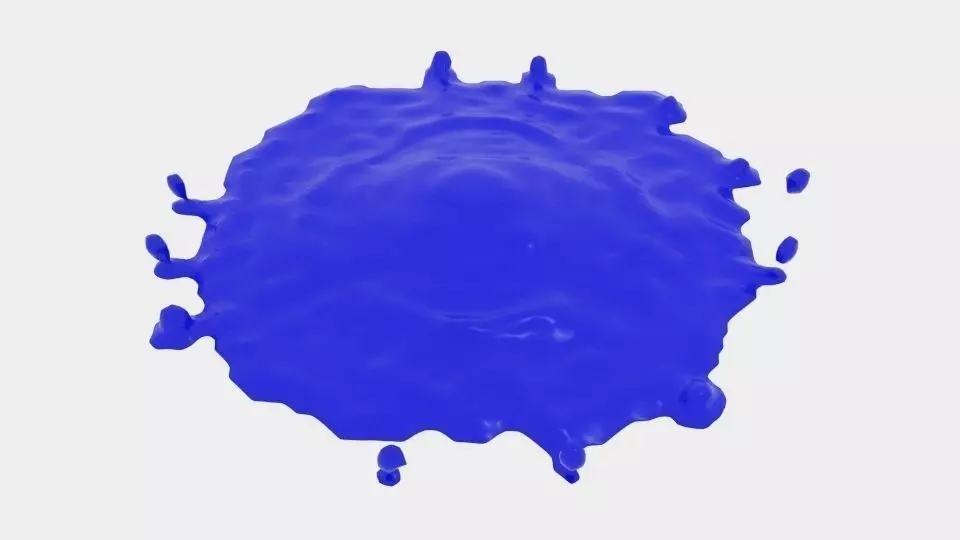 Cylinder Splash 3D model_0