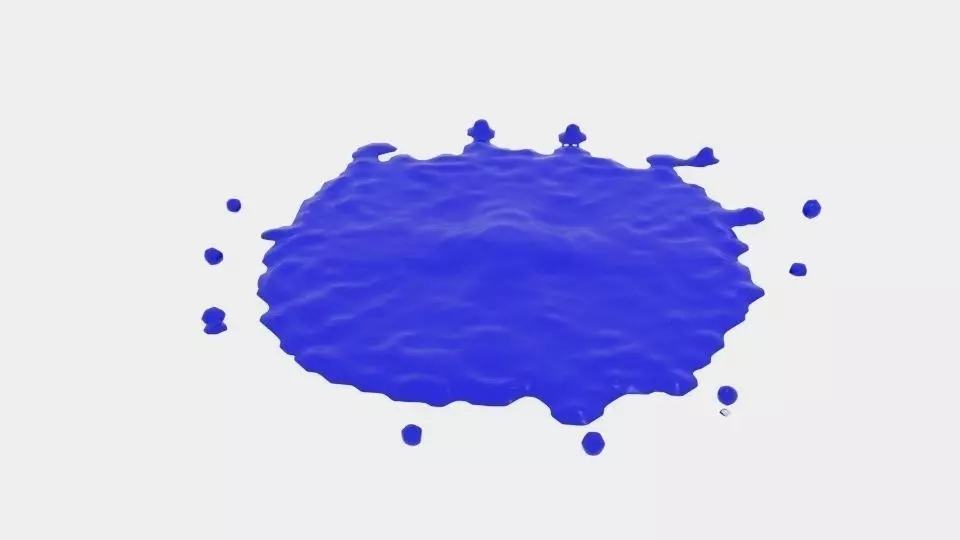 Cylinder Splash Splatter 3D model
