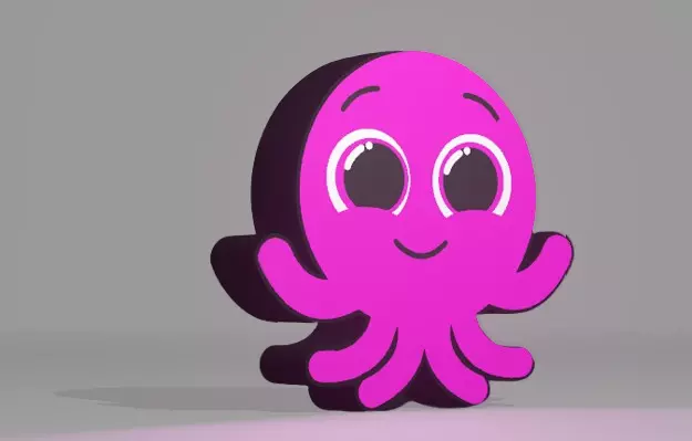 Bolofofos Octopus Lamp 3D print model